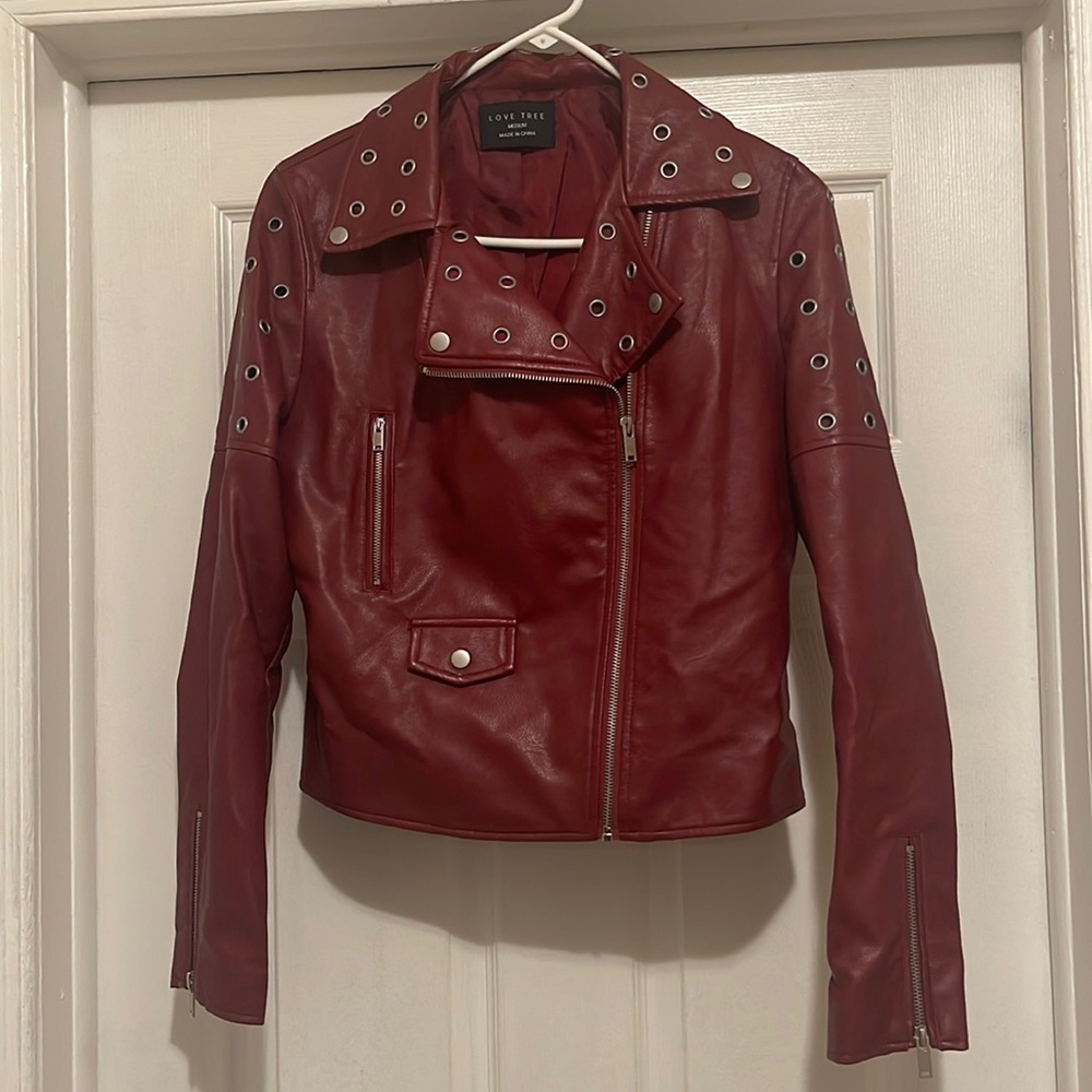 Faux Leather Moto Jacket